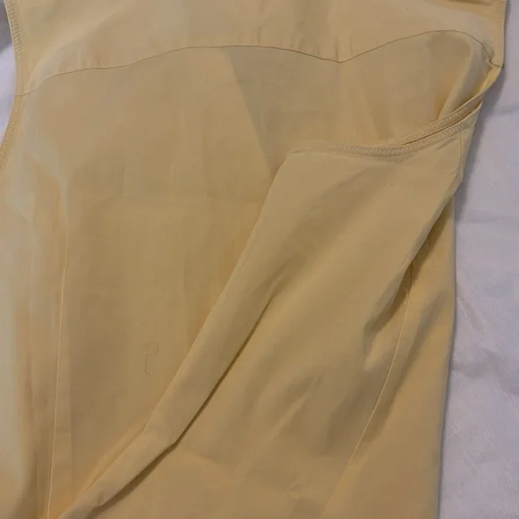 VTG Tommy Hilfiger Y2K butter Yellow Sleeveless Button Down Shirt SZ 14 preppy - Picture 10 of 12